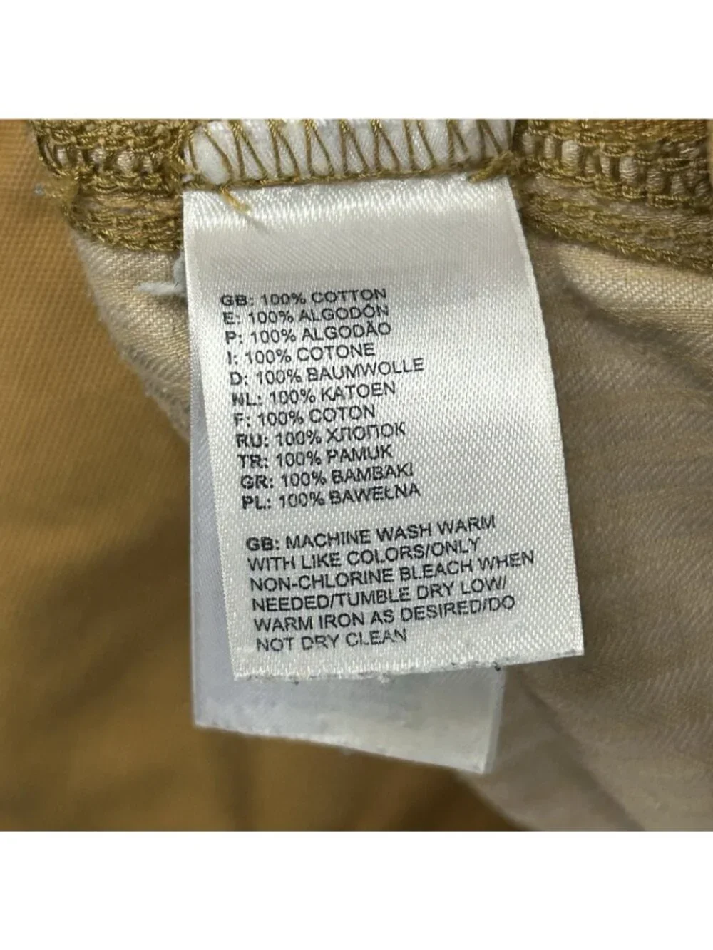 VTG The North Face Cotton Ripstop Cargo Shorts Men's 36R  Gold Hiking Camping